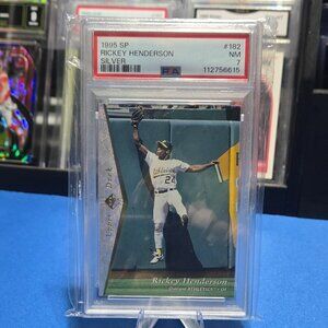 1995 Upper Deck SP Rickey Henderson Silver Parallel (PSA 7)
